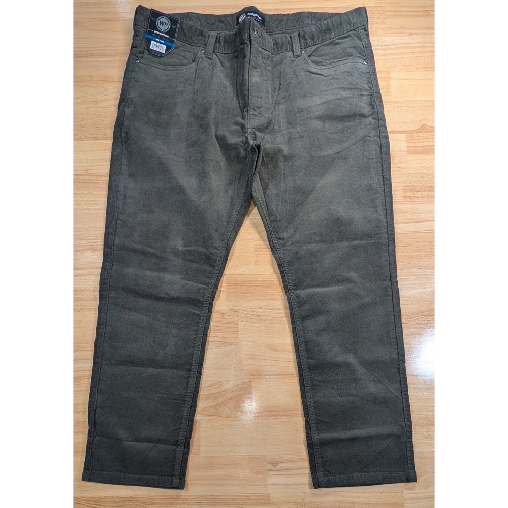 Weatherproof Mens‎ Cypress Corduroy Pants 40W x 30L Dark Green Stretch 339 New